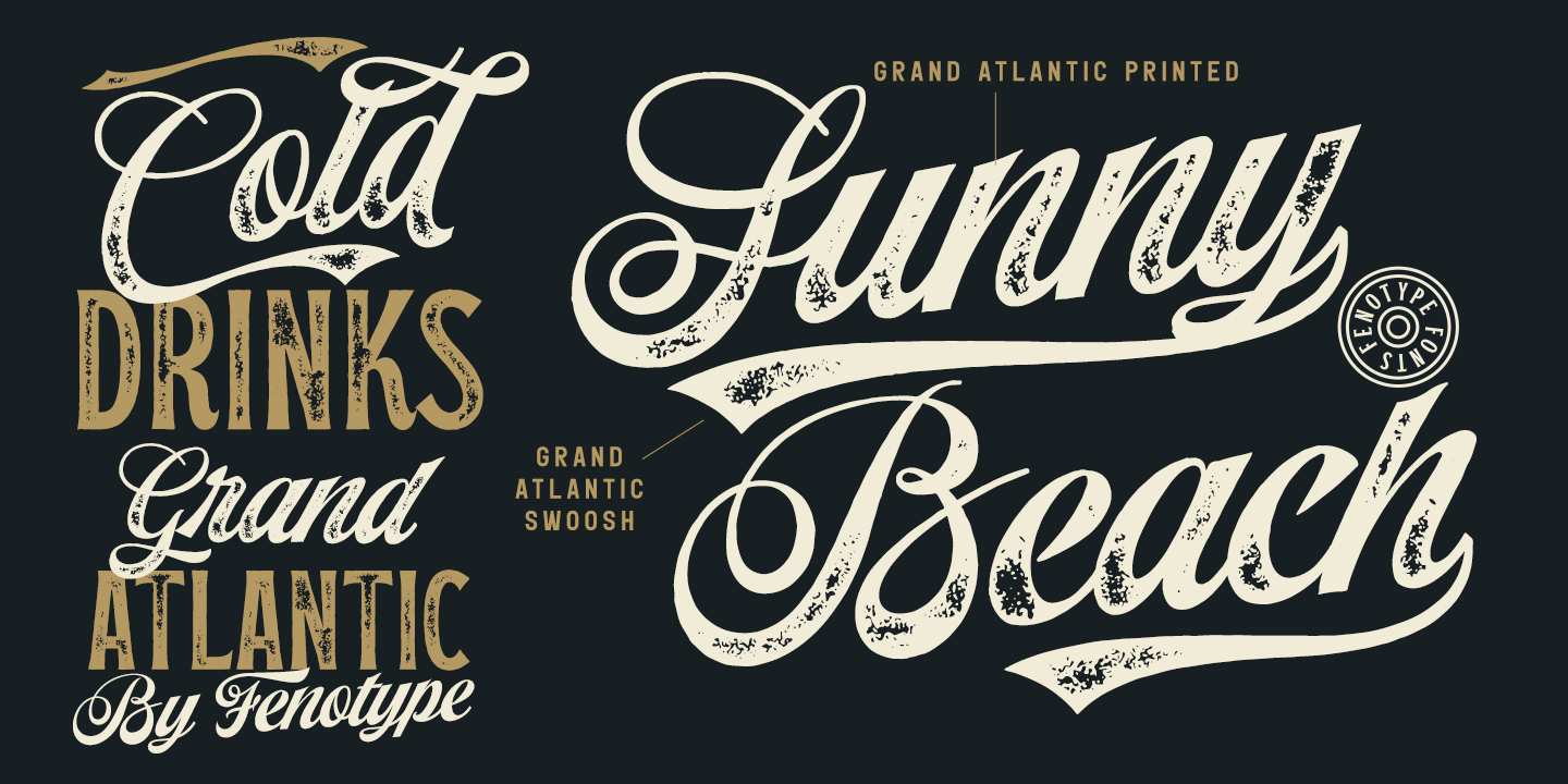 Grand Atlantic Swoosh Font preview